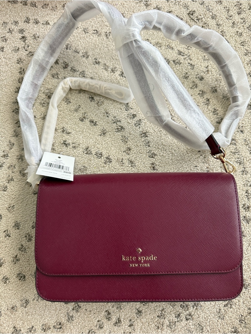 Brand NEW with Tags, Kate Spade Madison crossbody in blackberry
